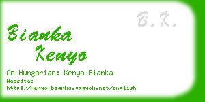 bianka kenyo business card